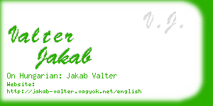 valter jakab business card